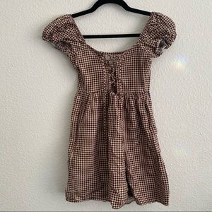 XXS Motel Brown & Crème mini-dress